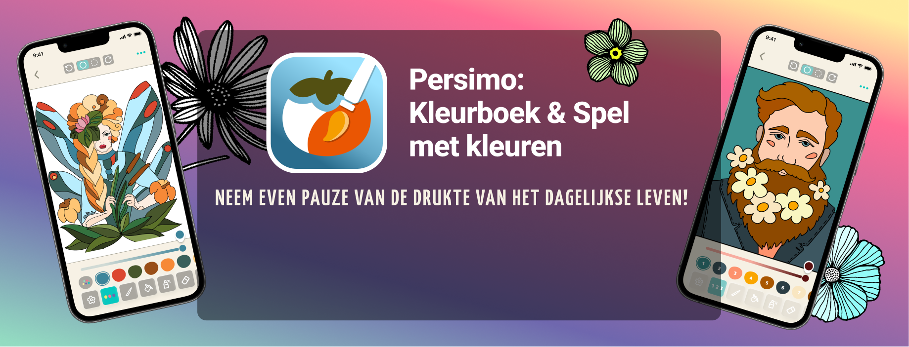 Download kleurapp en neem een pauze