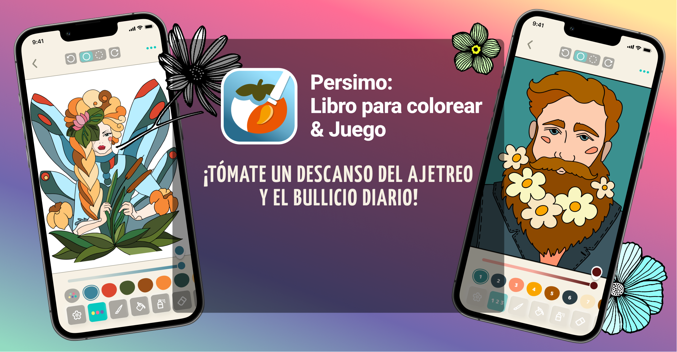 Color y relájate del ajetreo diario y el bullicio