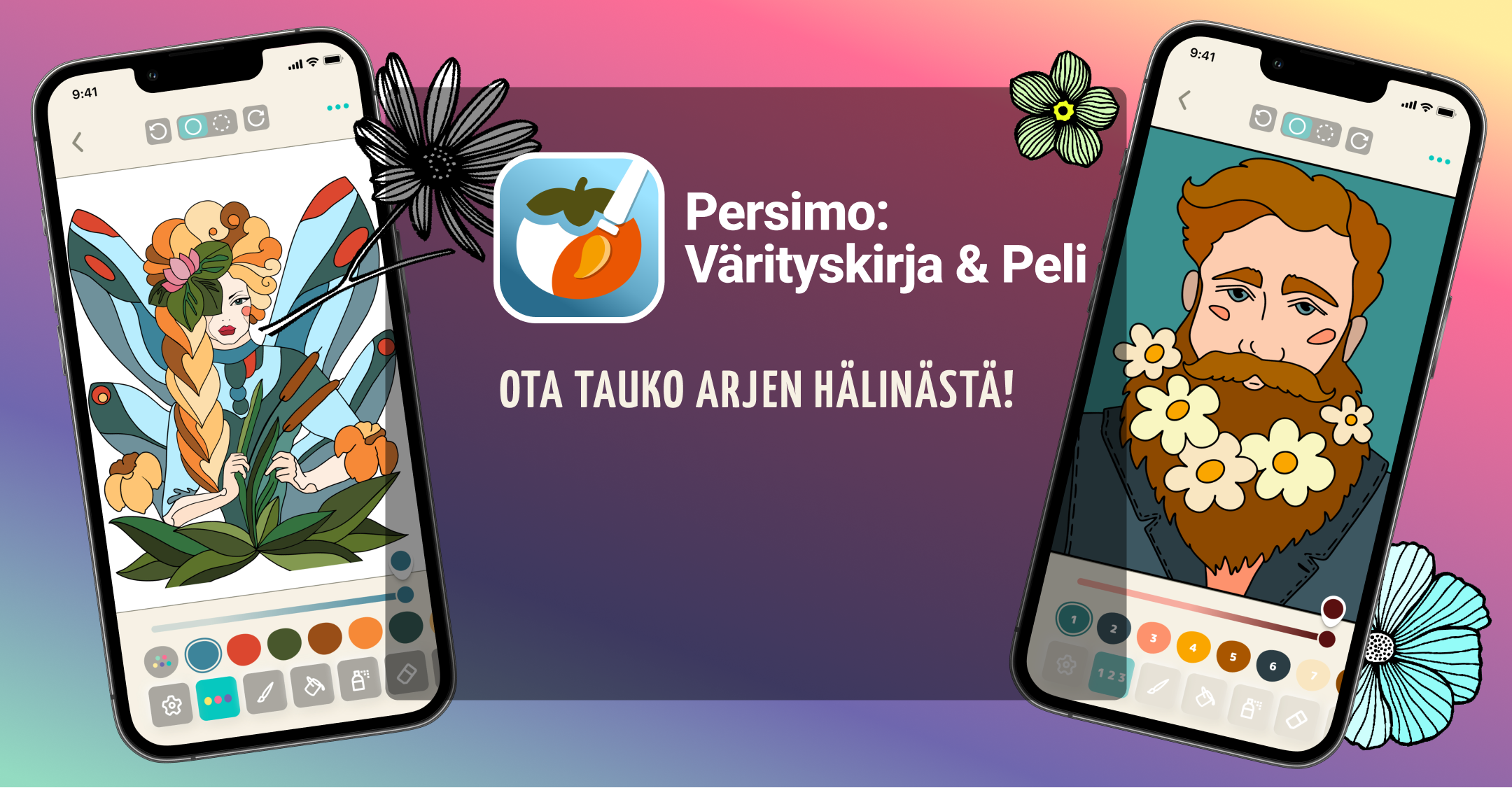 Väri ja rentoudu päivittäisestä hälinästä