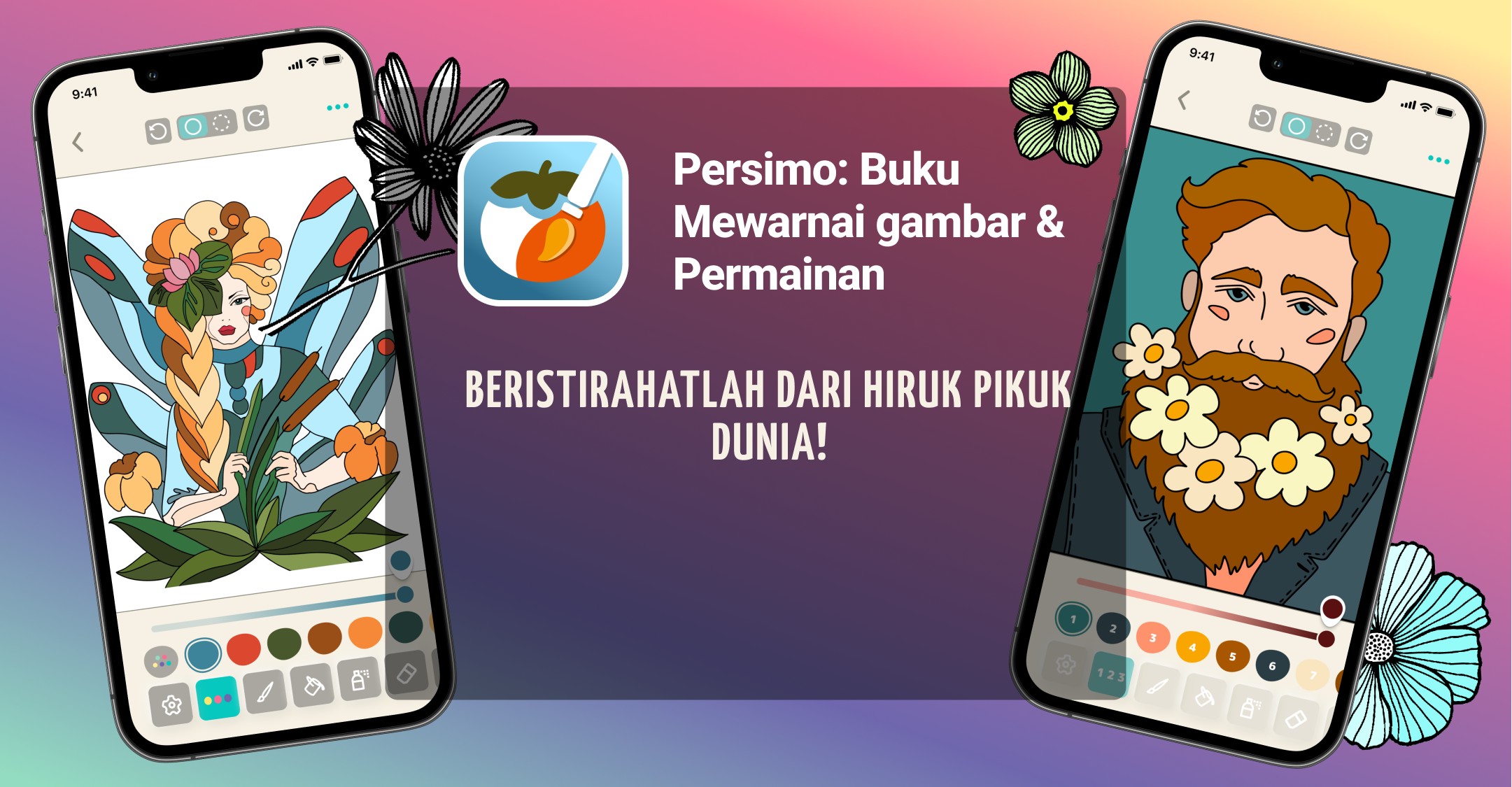 Mewarnai dan bersantai dari keramaian dan kesibukan harian