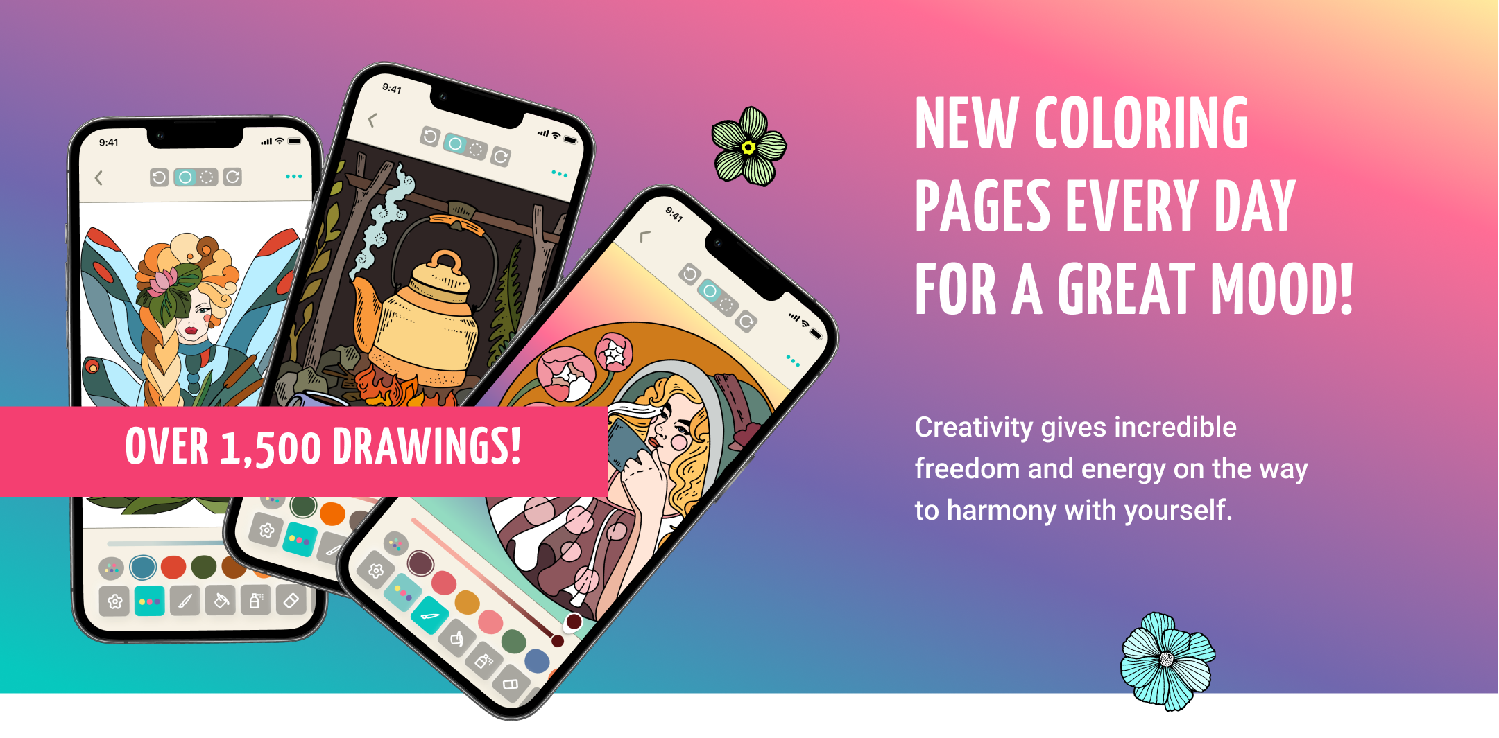 New coloring pages in the app