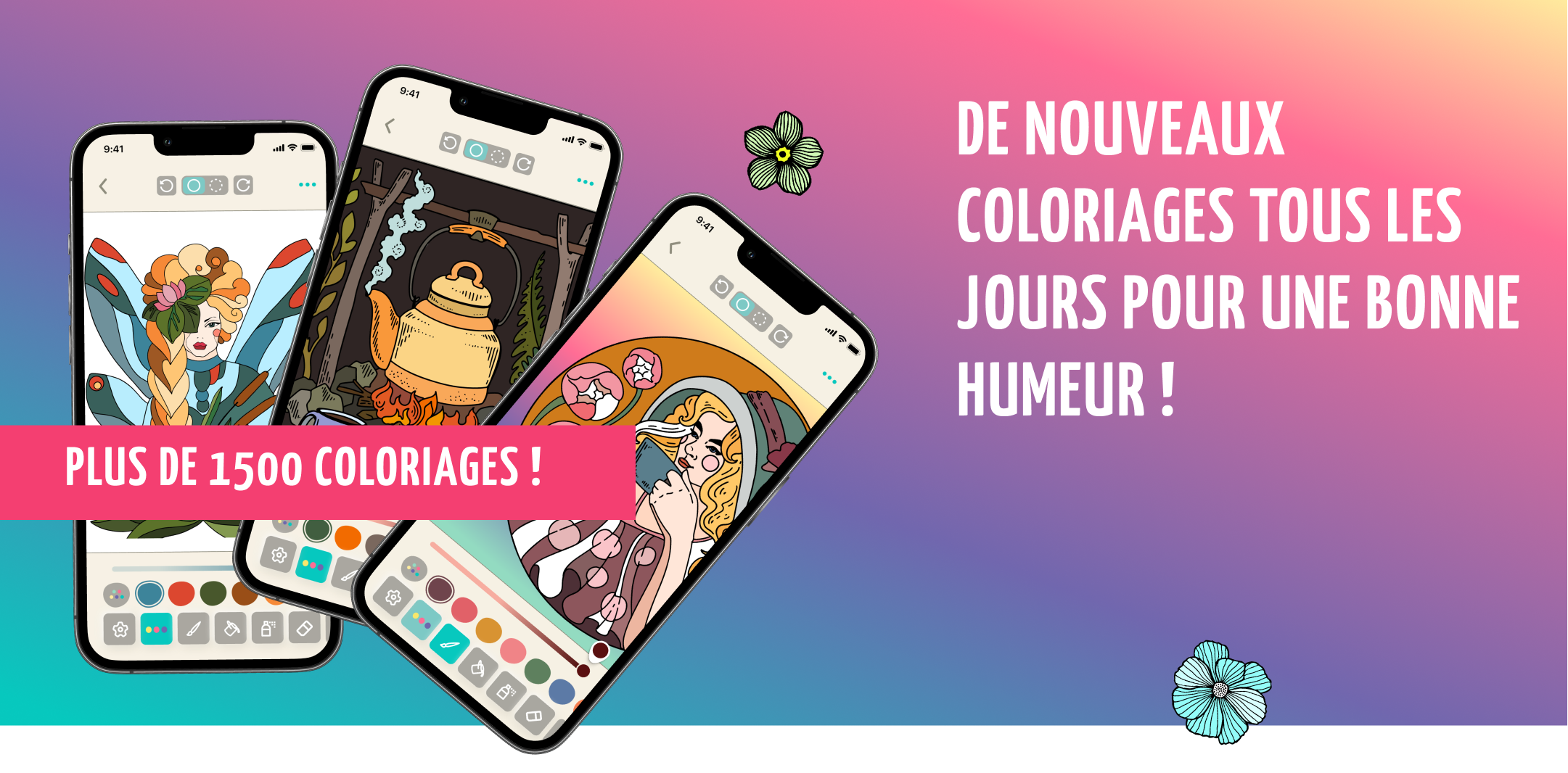 Nouveaux pages à colorier dans lapplication