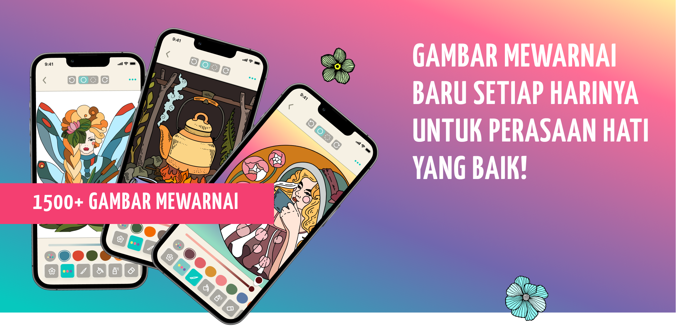Halaman mewarnai baru di aplikasi
