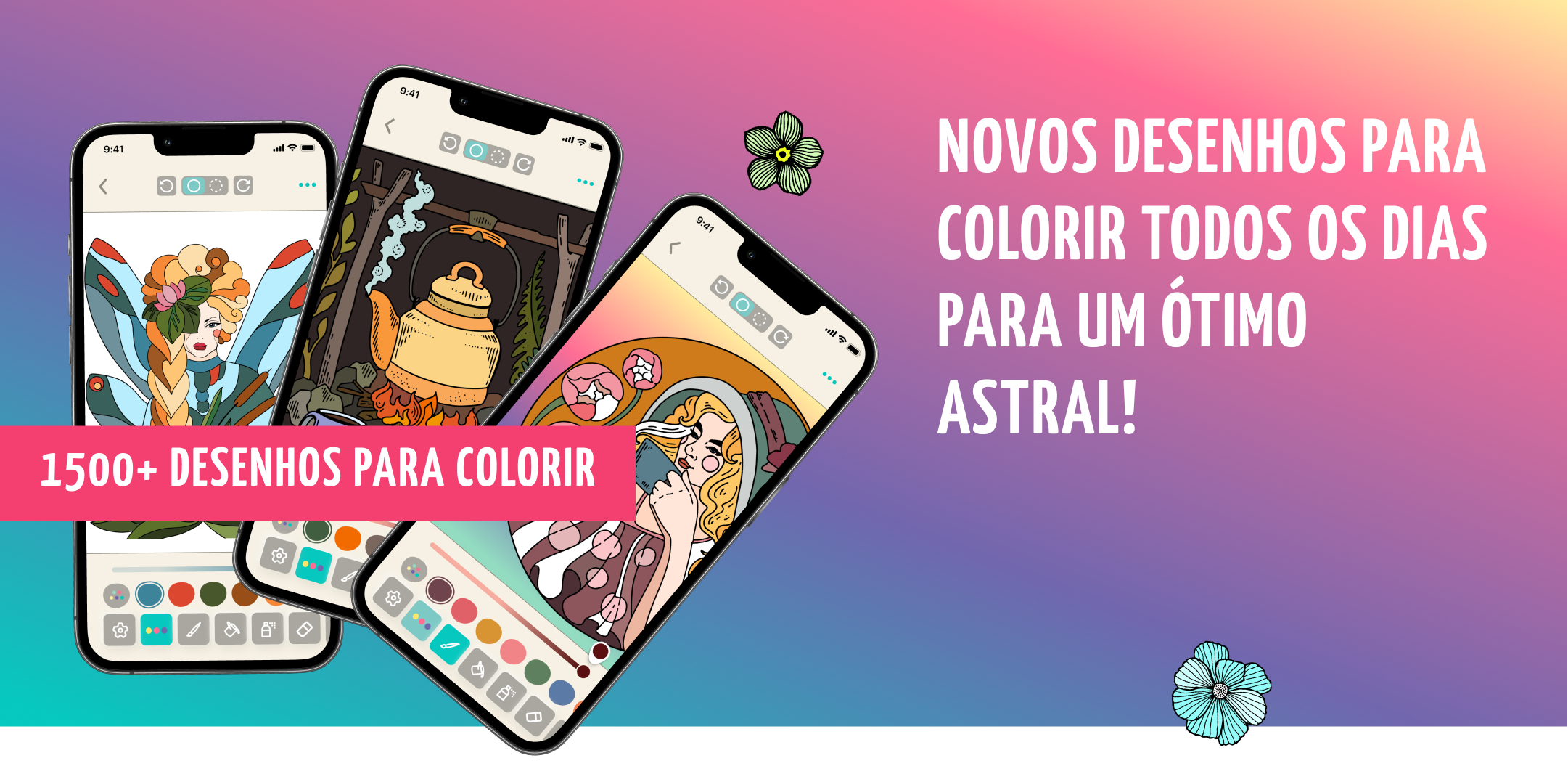 Novas páginas para colorir no aplicativo