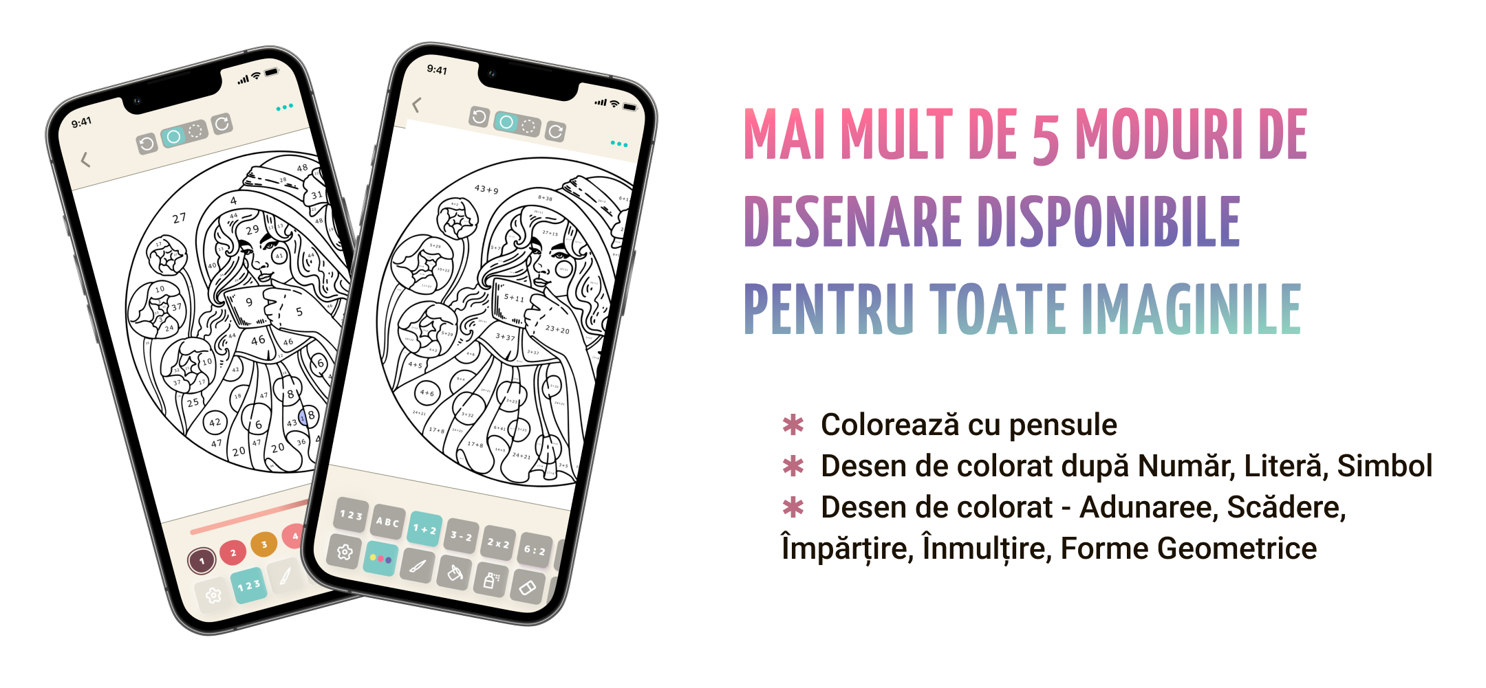 Folosiți perii realiste sau jucați după numere