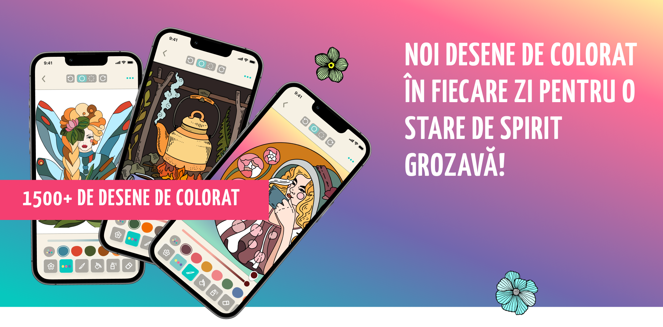 Pagini de colorat noi în aplicație