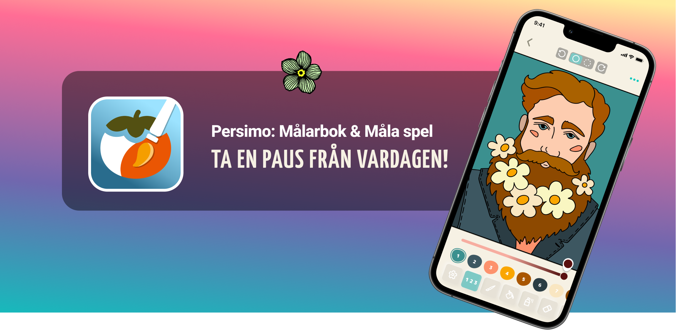 Målarbok för vila och avkoppling