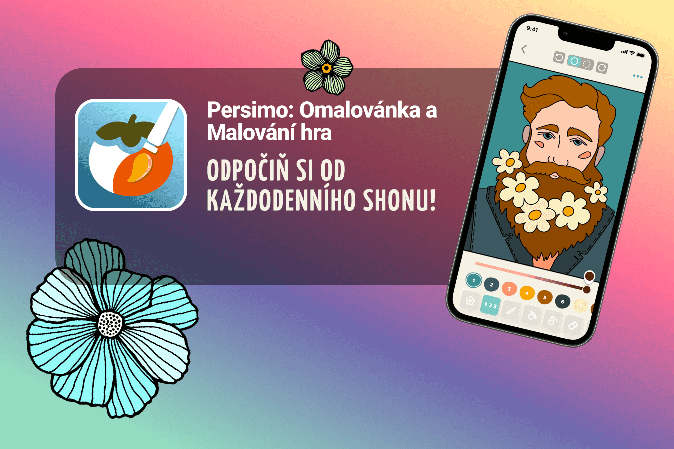 Omalovánky k odpočinku k telefonu