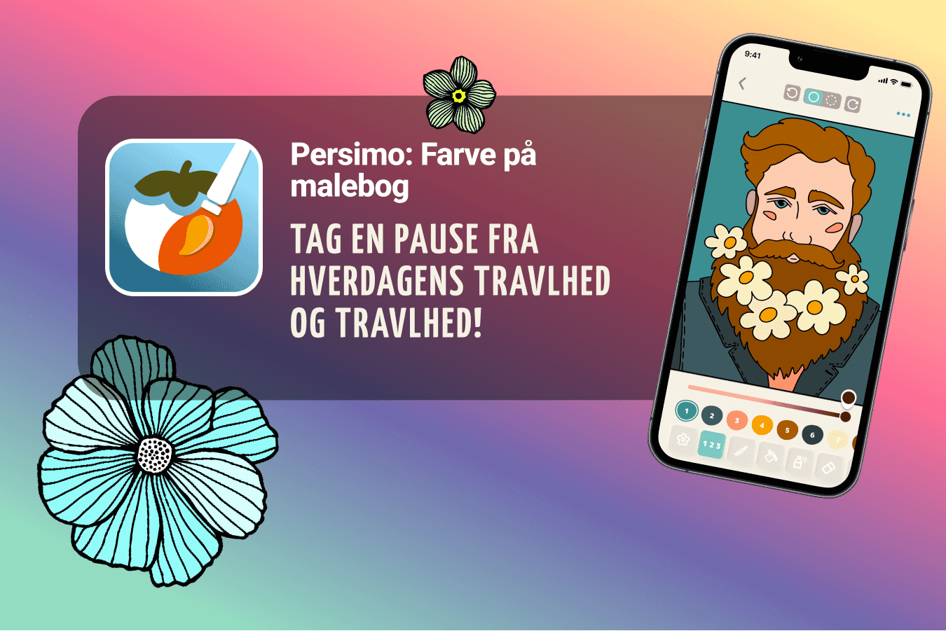 Farvelægningssider til at slappe af til telefonen