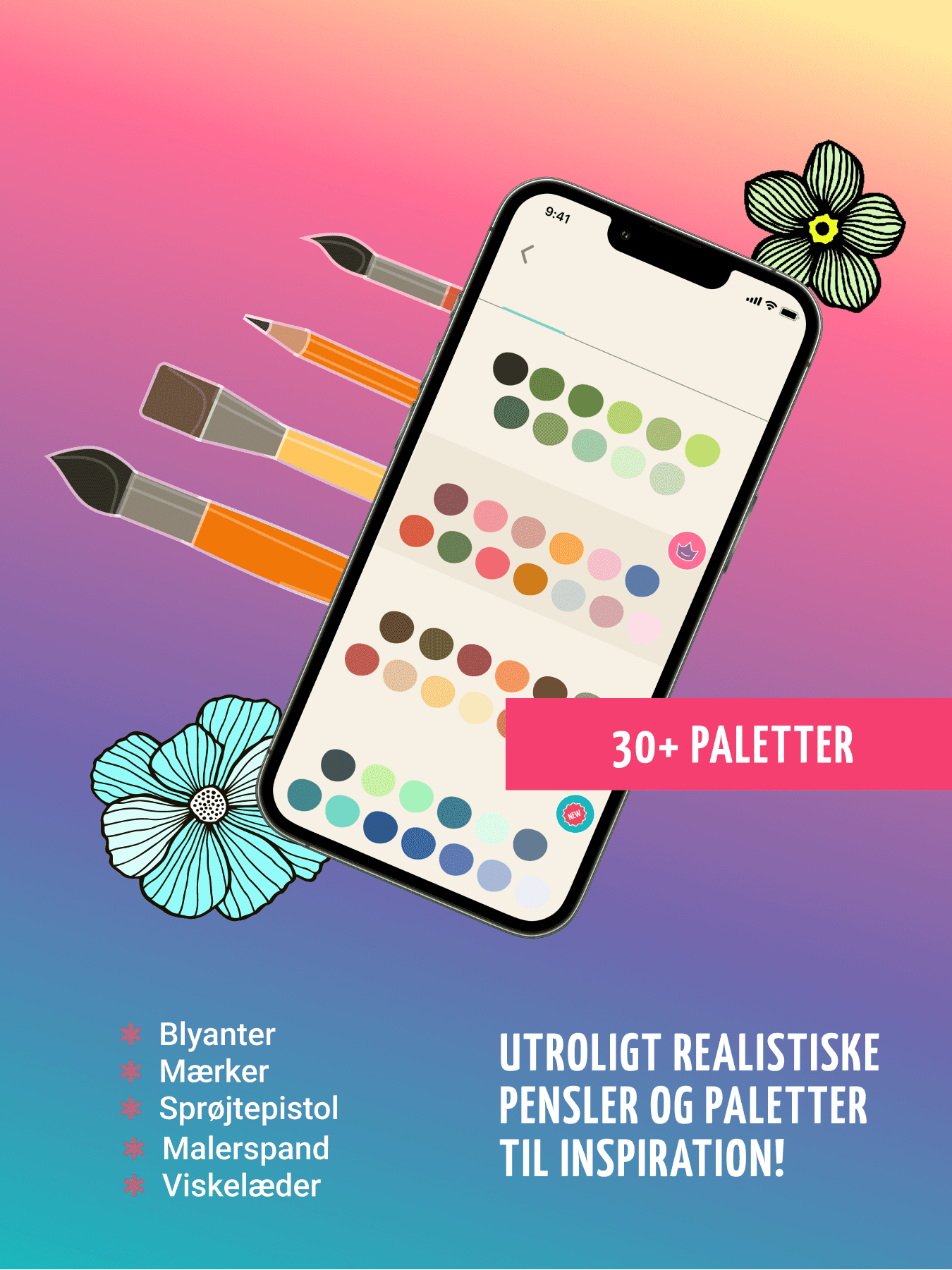 Brug forfatterens paletter og børster