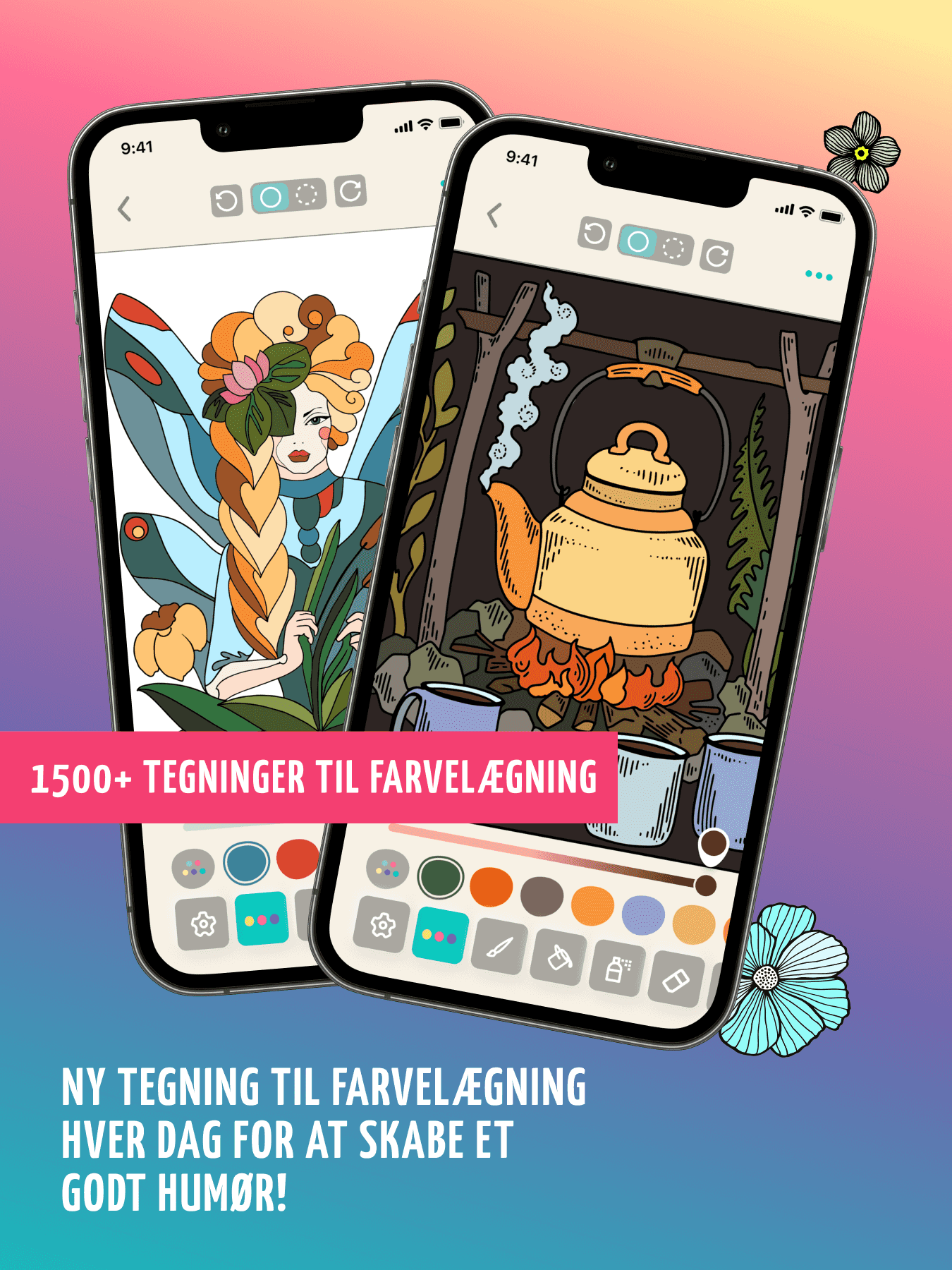 Farve nye farvelægningssider hver dag