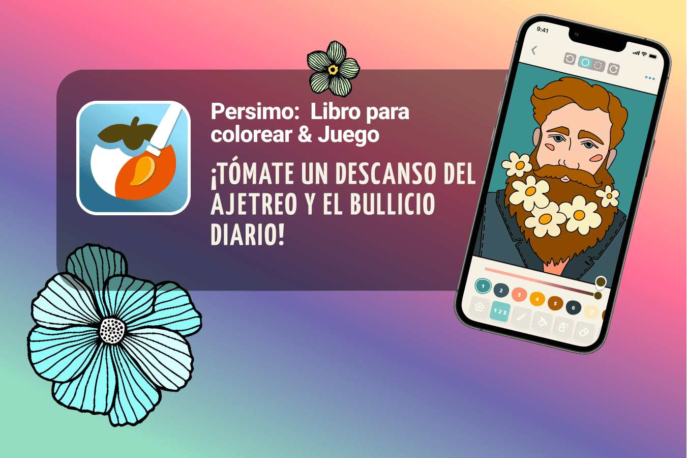 Páginas para colorear para relajarse por teléfono