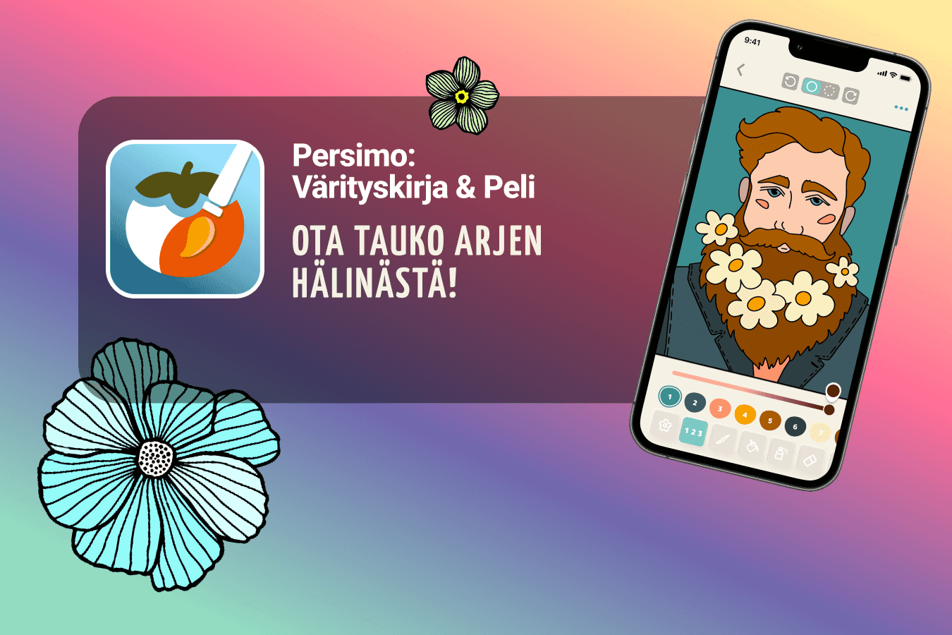 Väritys sivut rentoutumaan puhelimeen