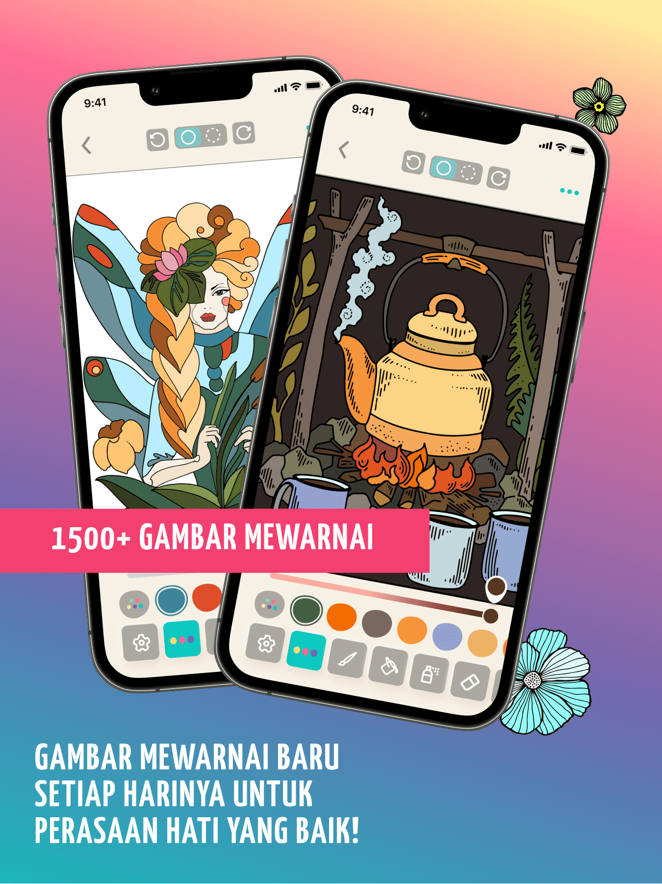 Mewarnai halaman mewarnai baru setiap hari