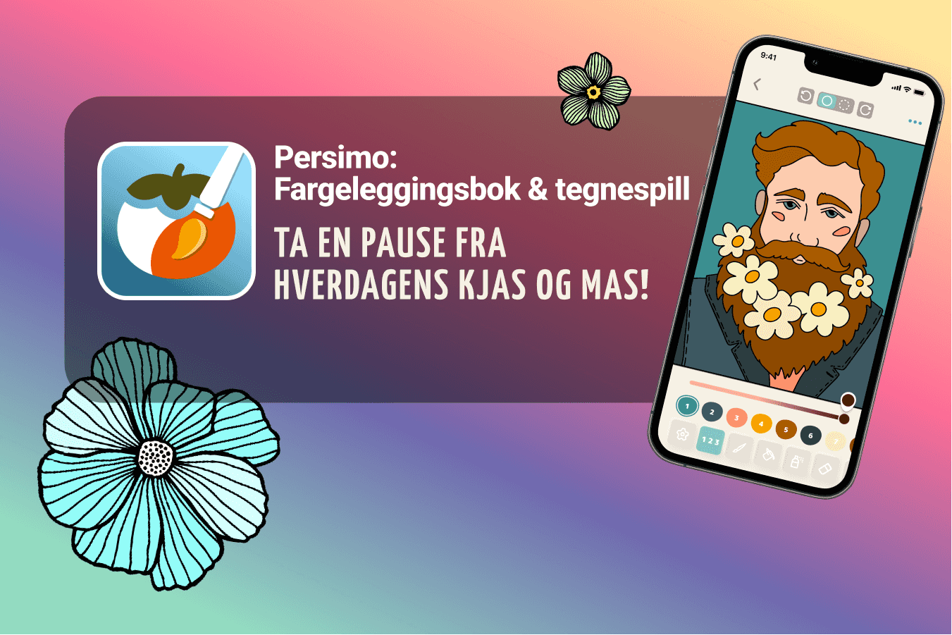 Fargeleggingssider for hvile og avslapning for telefonen din