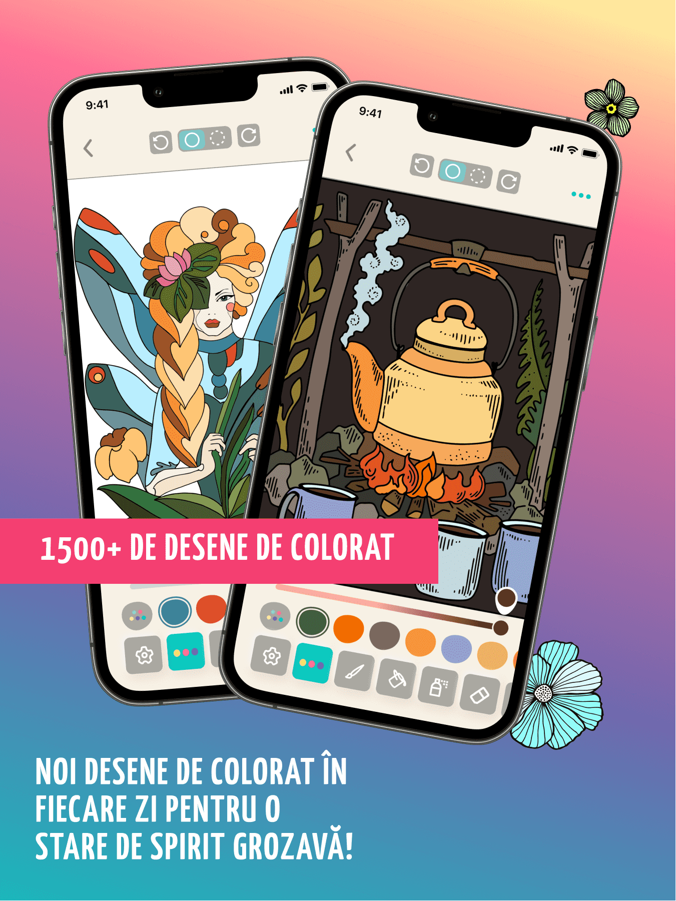 Colorați pagini de colorat noi în fiecare zi