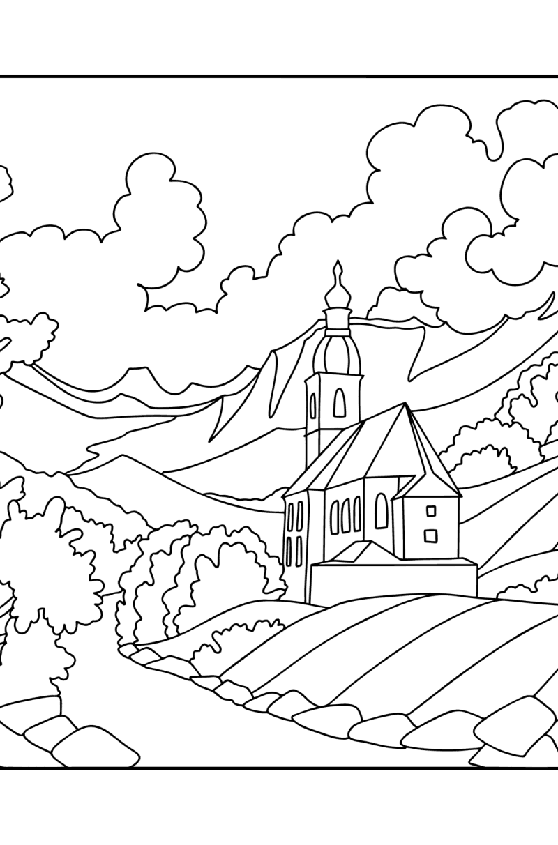 Autumn coloring pages for Adults - Online or Printable