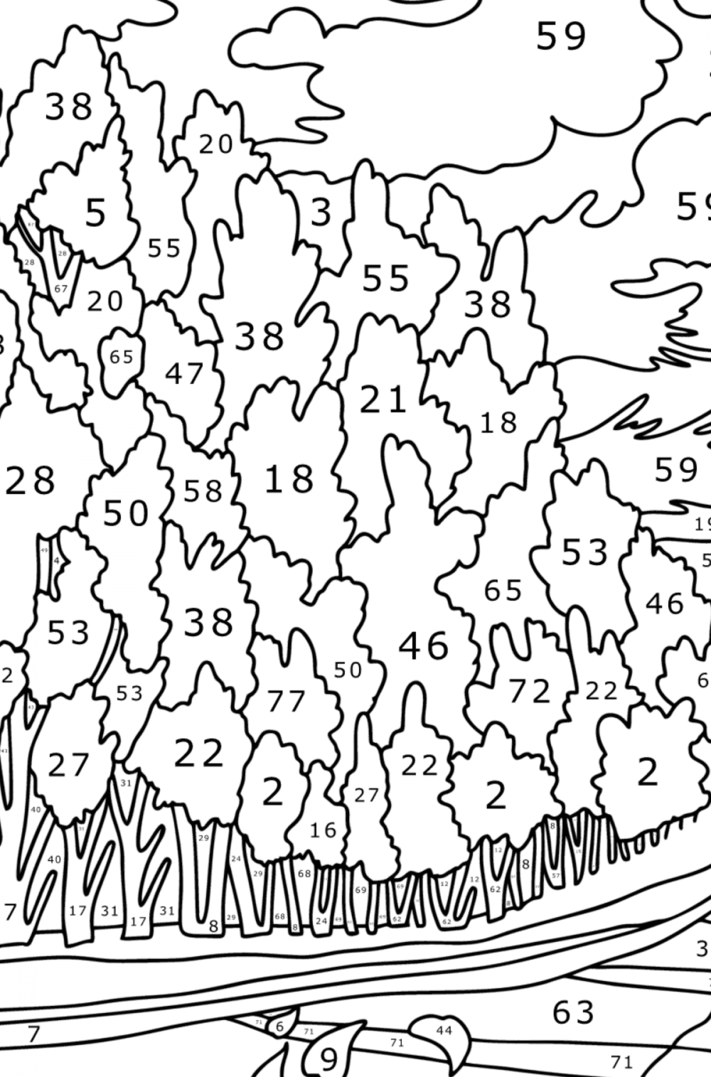 Autumn in lombardi in italy coloring page coloring for adults