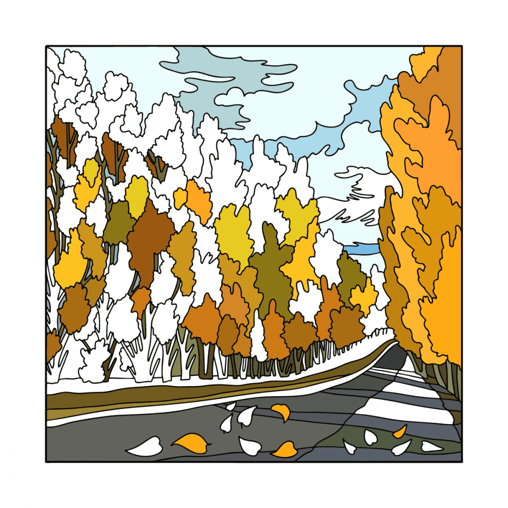 Autumn coloring pages for Adults - Online or Printable