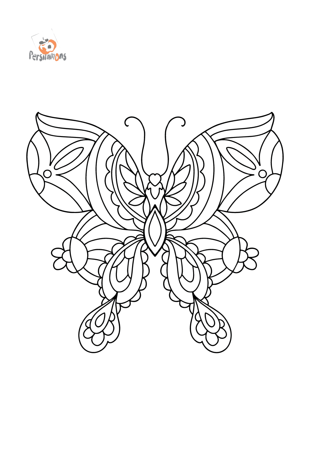 Butterflies coloring pages for Adults Online or Printable