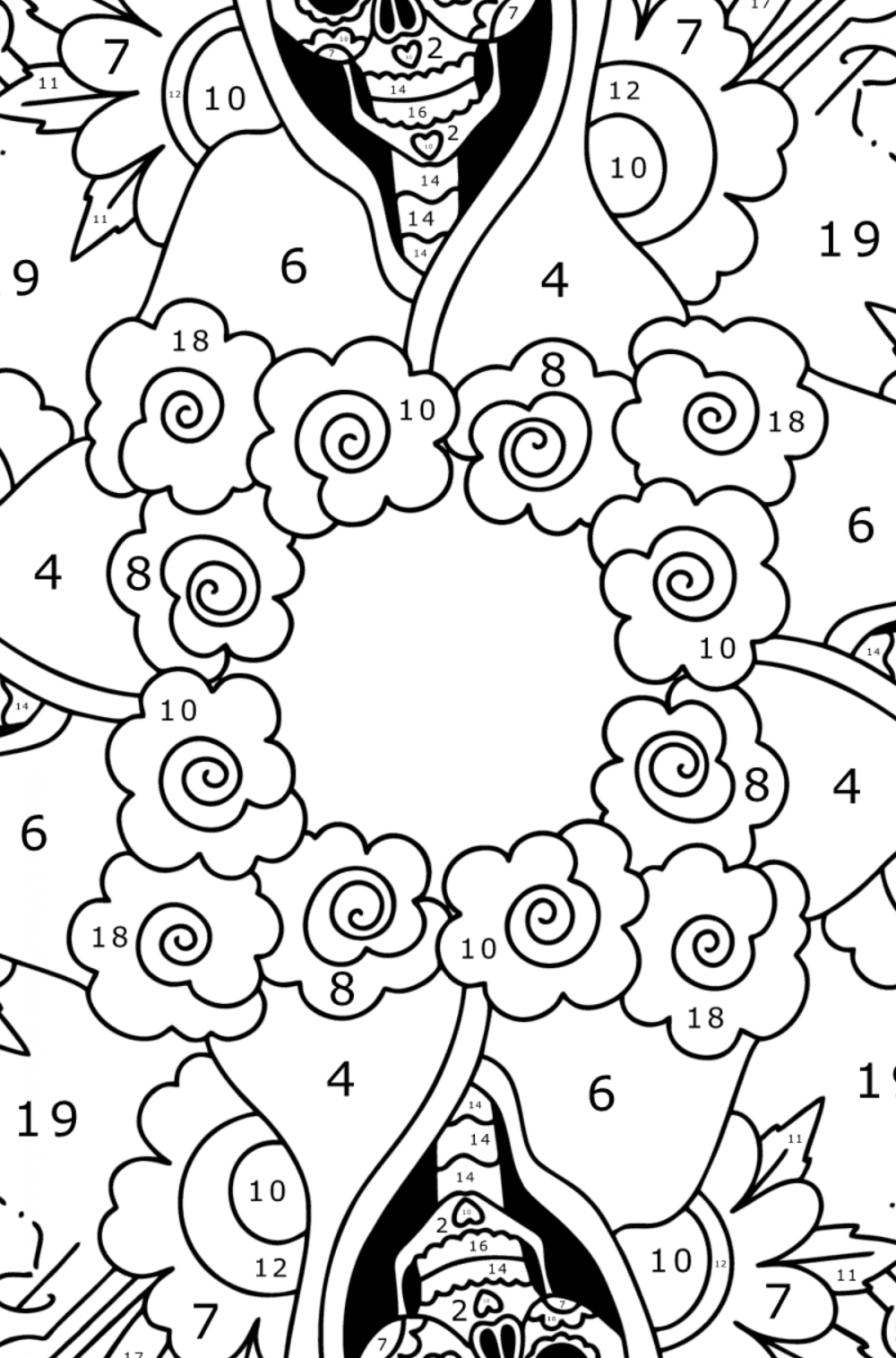 The Day Of The Dead Carnival Coloring Pages Online the-day-of-the-dead-carnival-coloring-pages-online