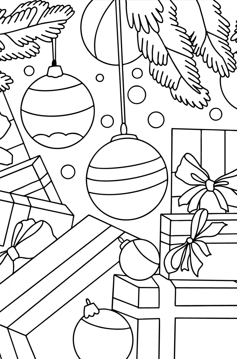 Christmas coloring pages for Adults - Online or Printable