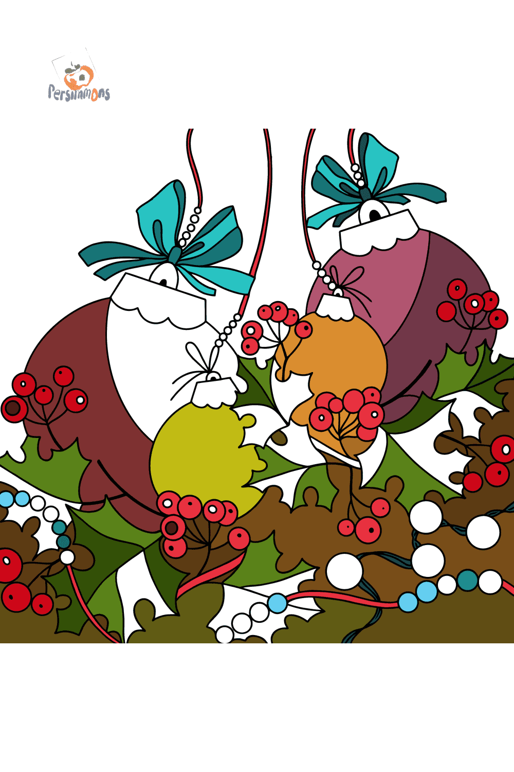 Christmas decorations christmas coloring pages online and printable