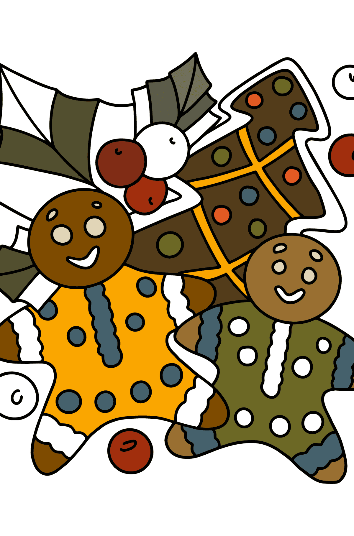 Coloriage Bonbons de Noël - Coloriages pour adultes