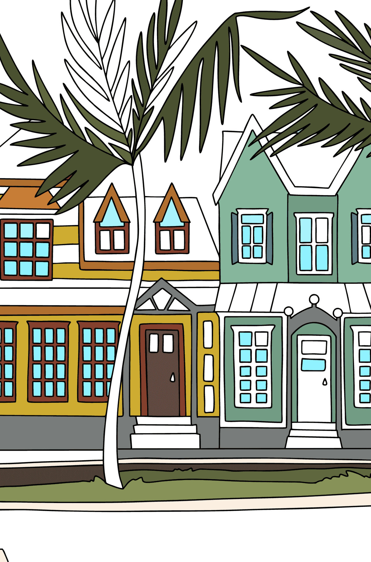 Kleurplaat Dominicaanse Republiek  - kleurboek voor volwassenen