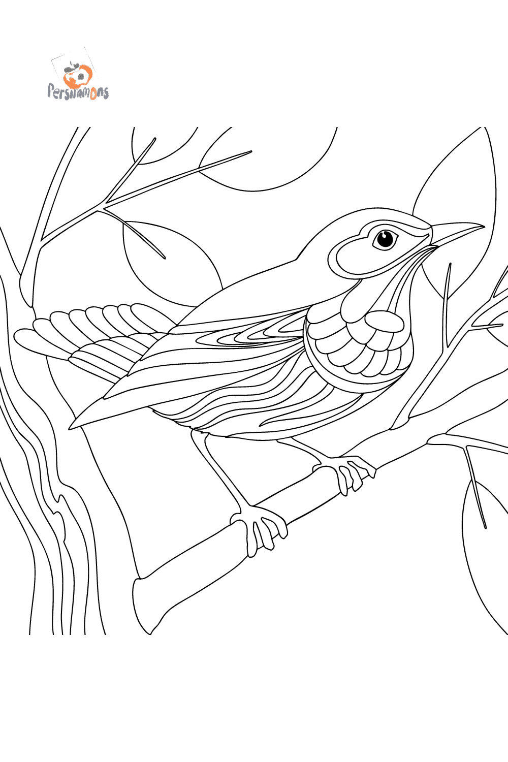 Bluethroat coloring page | Coloring-for-Adults.com