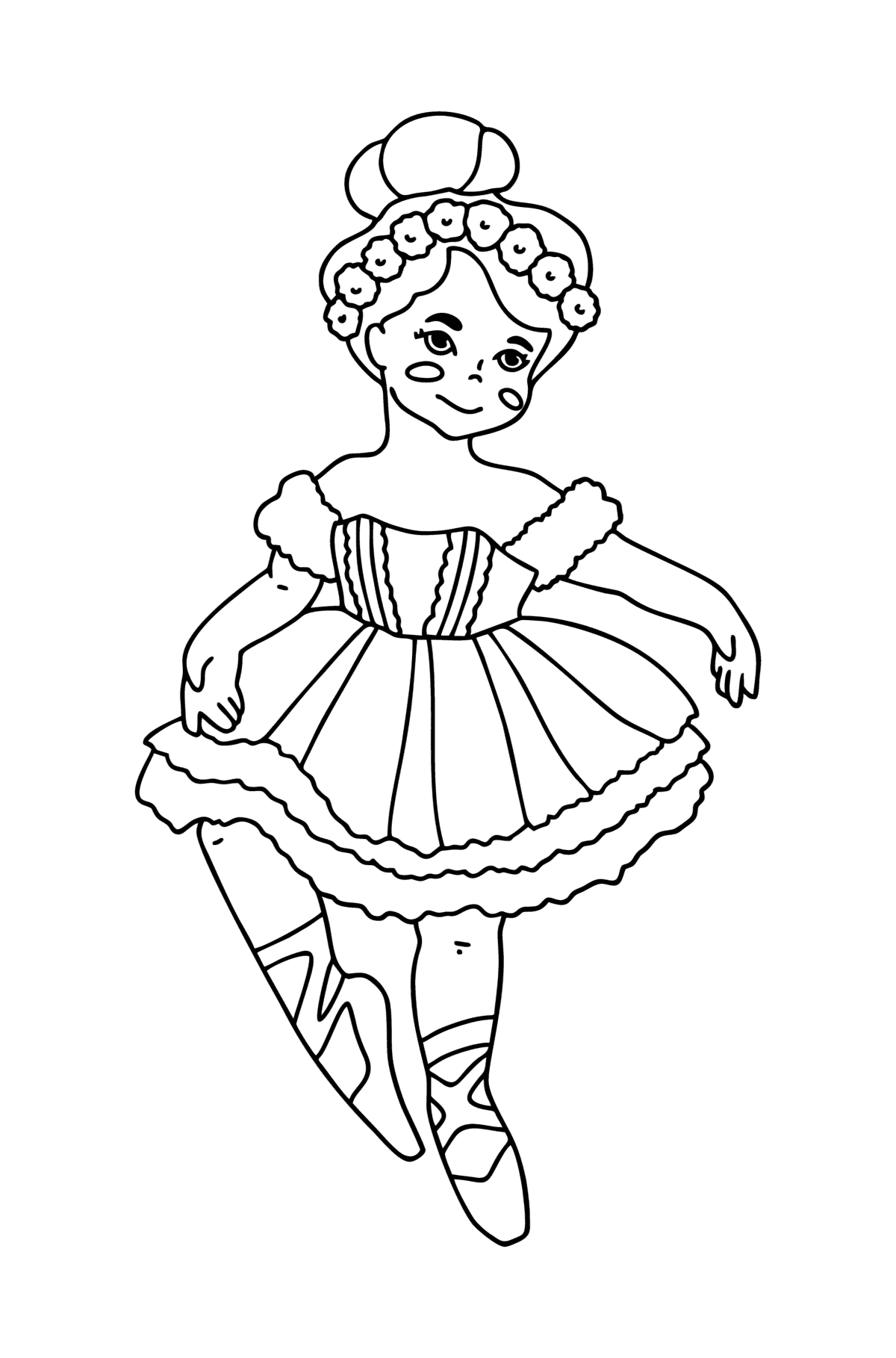 Desenho Bailarina para colorir para crianças - Jogue aqui