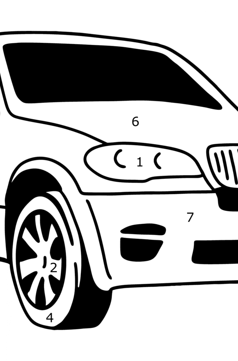 Coloring page Bmw x6 crossover for Kids - Play online for Free