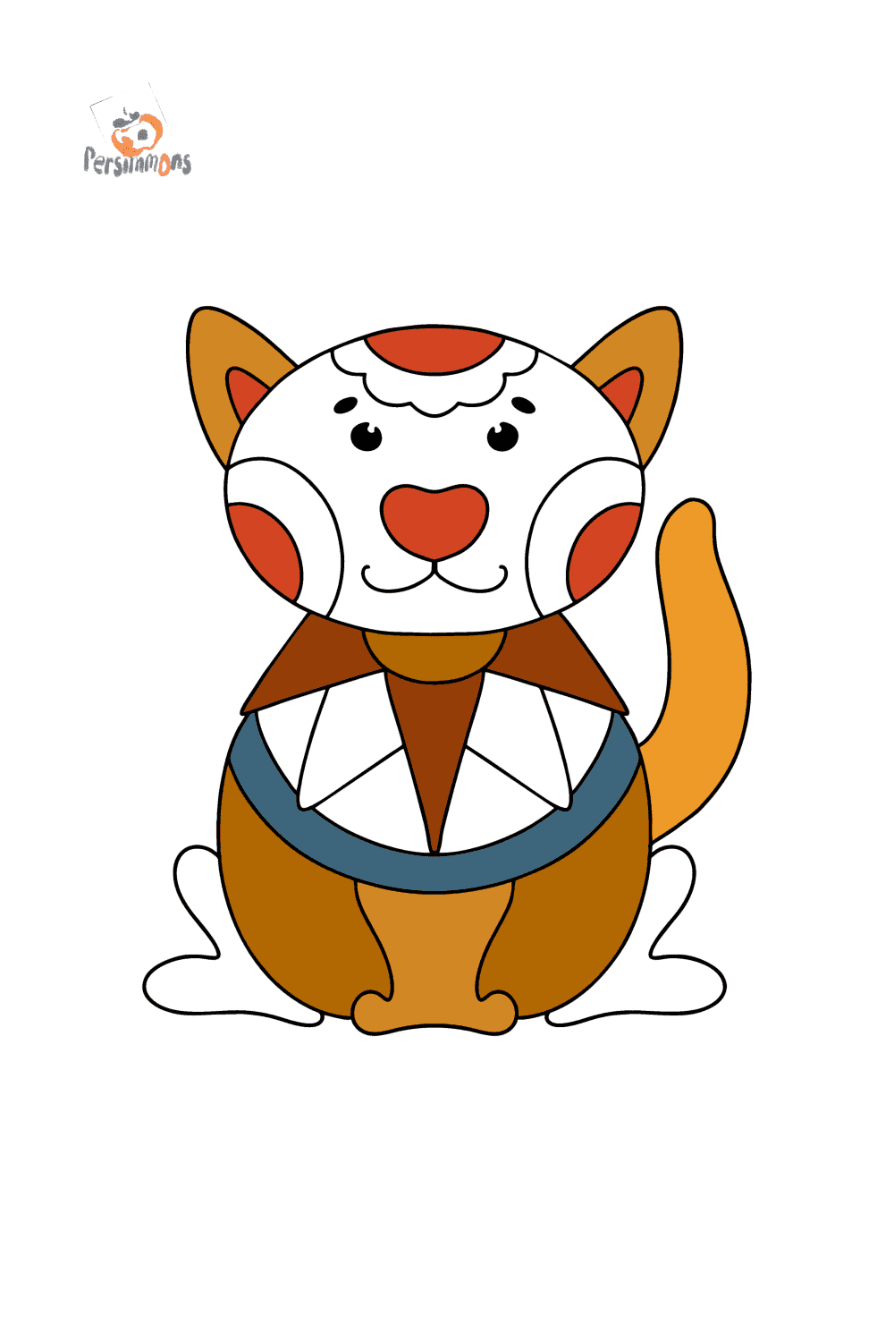 Coloring page Cat with patterns for Kids Play online for Free