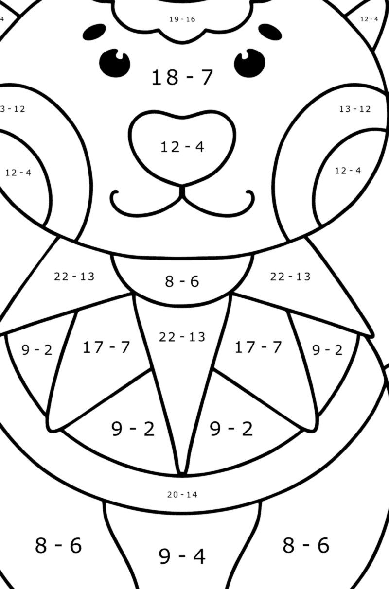 Coloring page Cat with patterns for Kids - Play online for Free