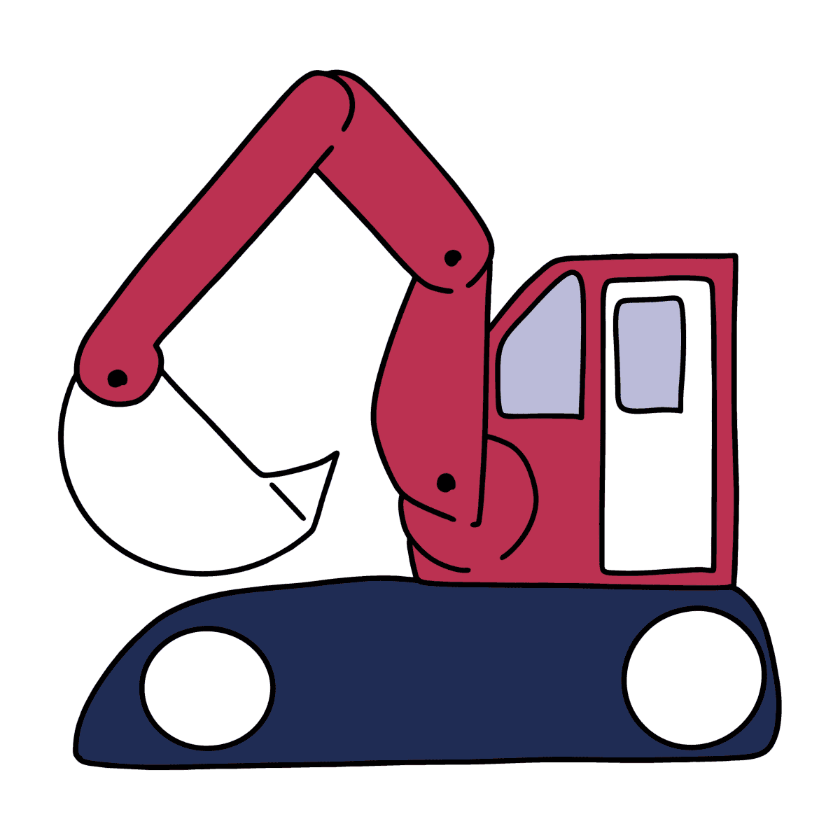 Coloring page Excavator for Kids - Play online for Free