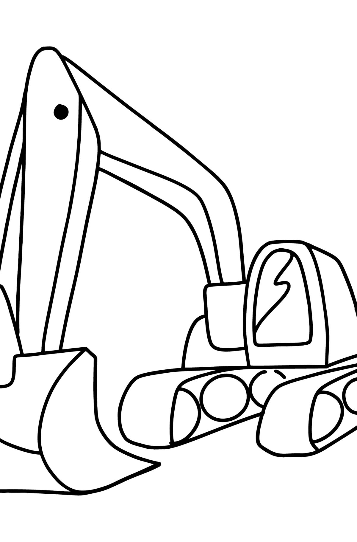 Раскраска трактор экскаватор