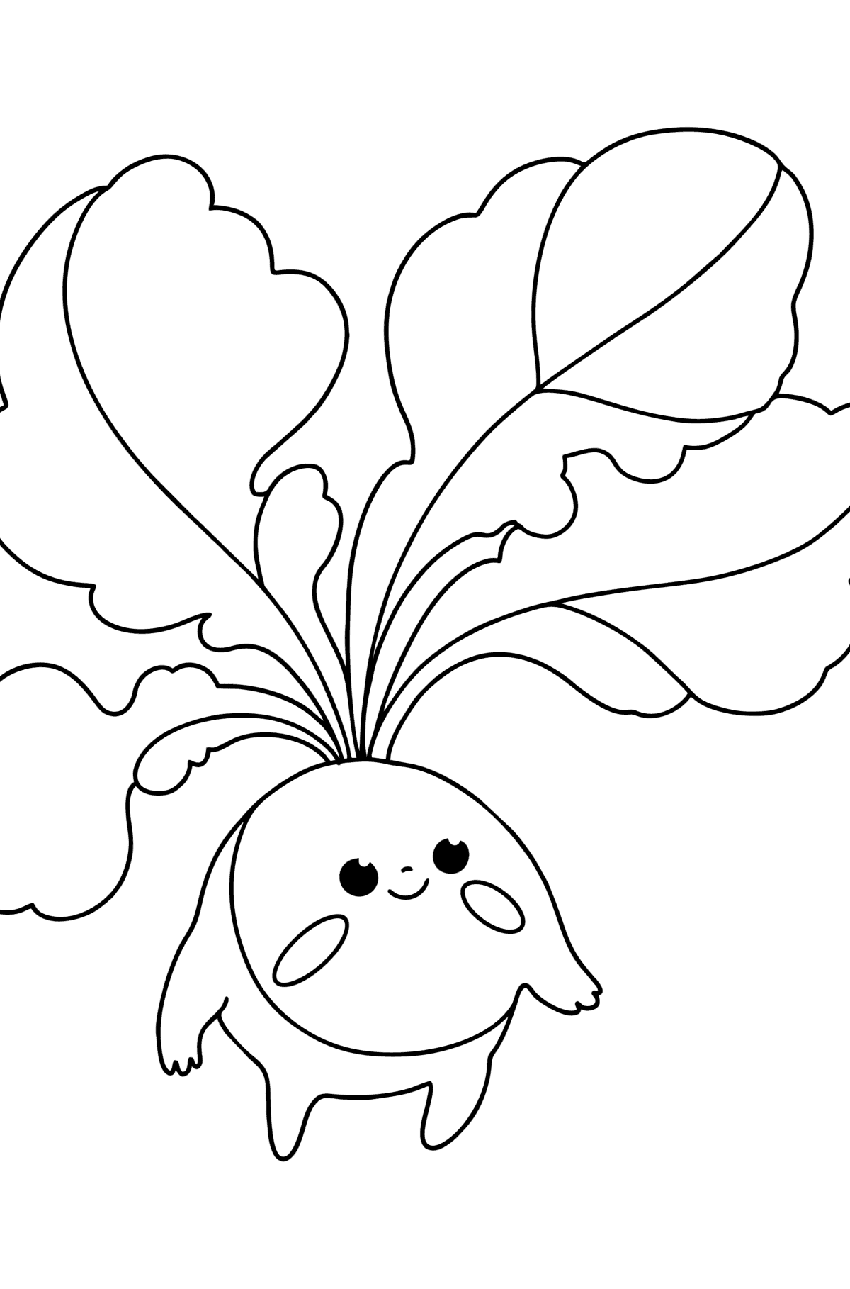 coloring-page-cute-radish-for-kids-play-online-for-free