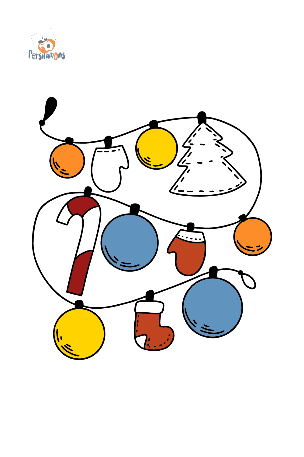 Coloring page garland for kids play online for free