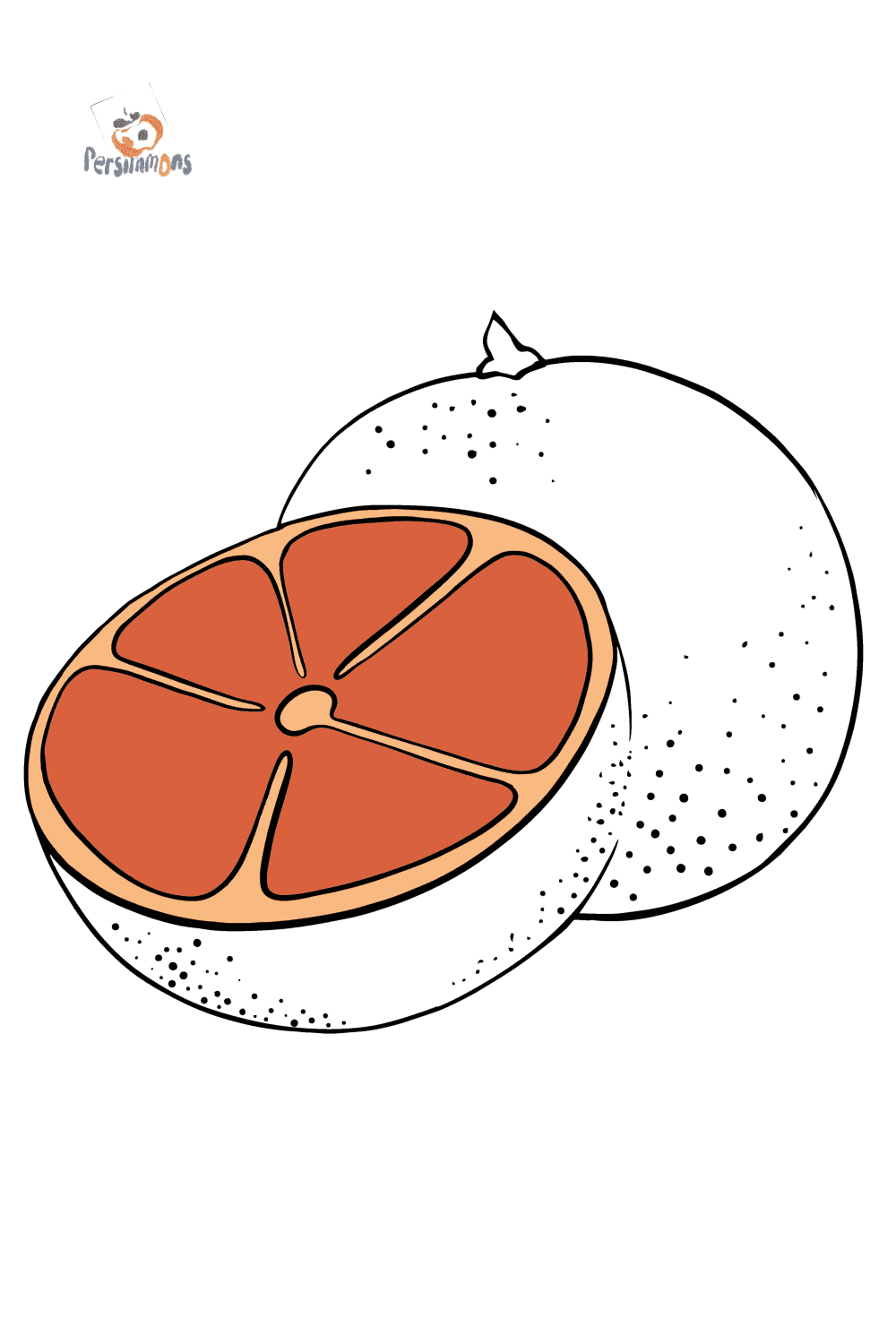 Coloring page Grapefruit for Kids Play online for Free