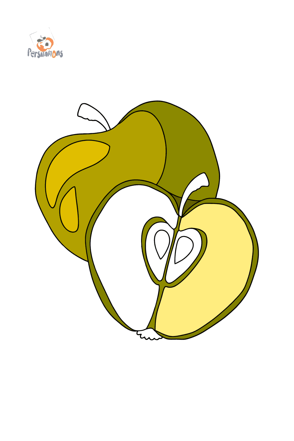 coloring-page-green-apples-for-kids-play-online-for-free