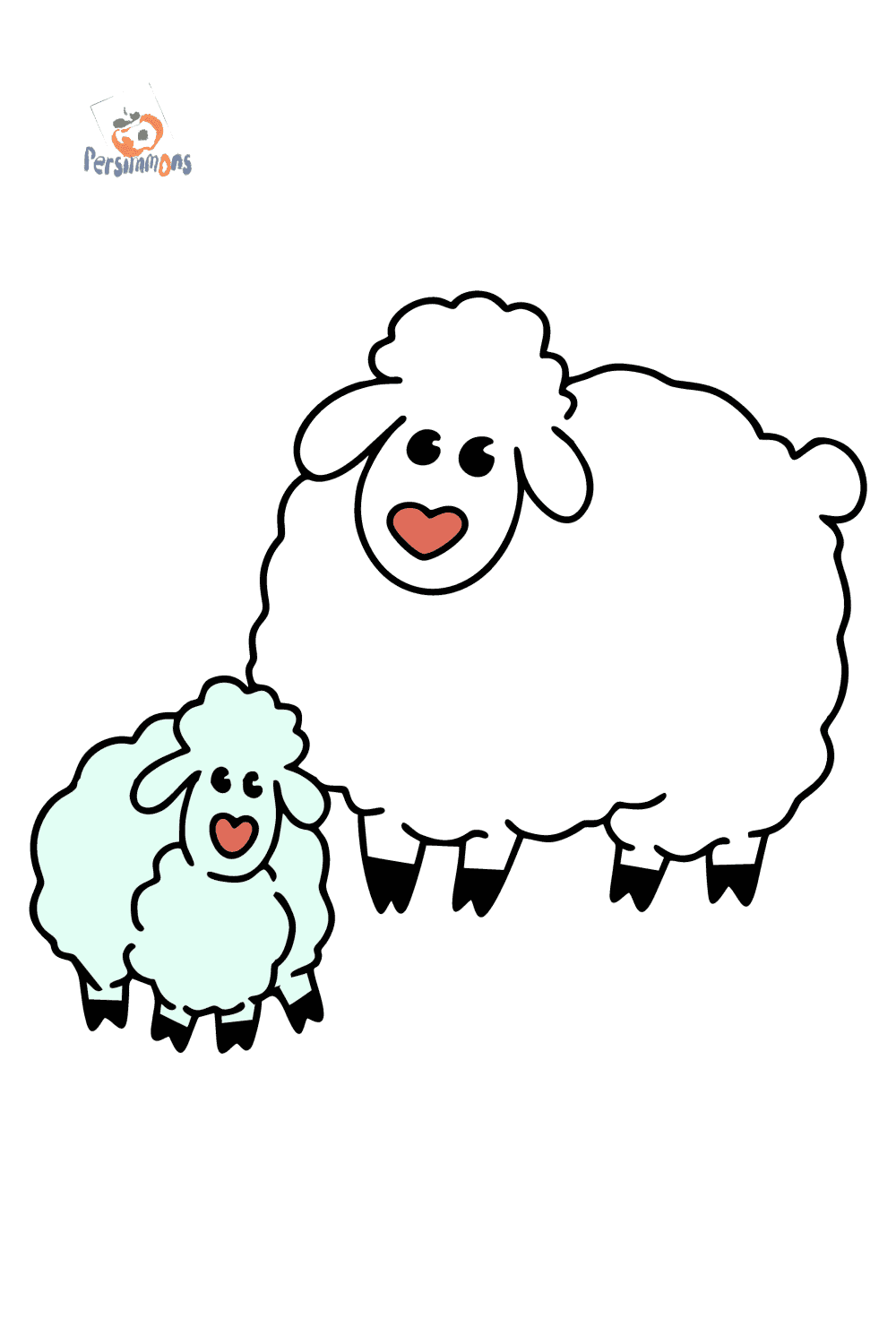 Coloring page Lambs for Kids - Play online for Free