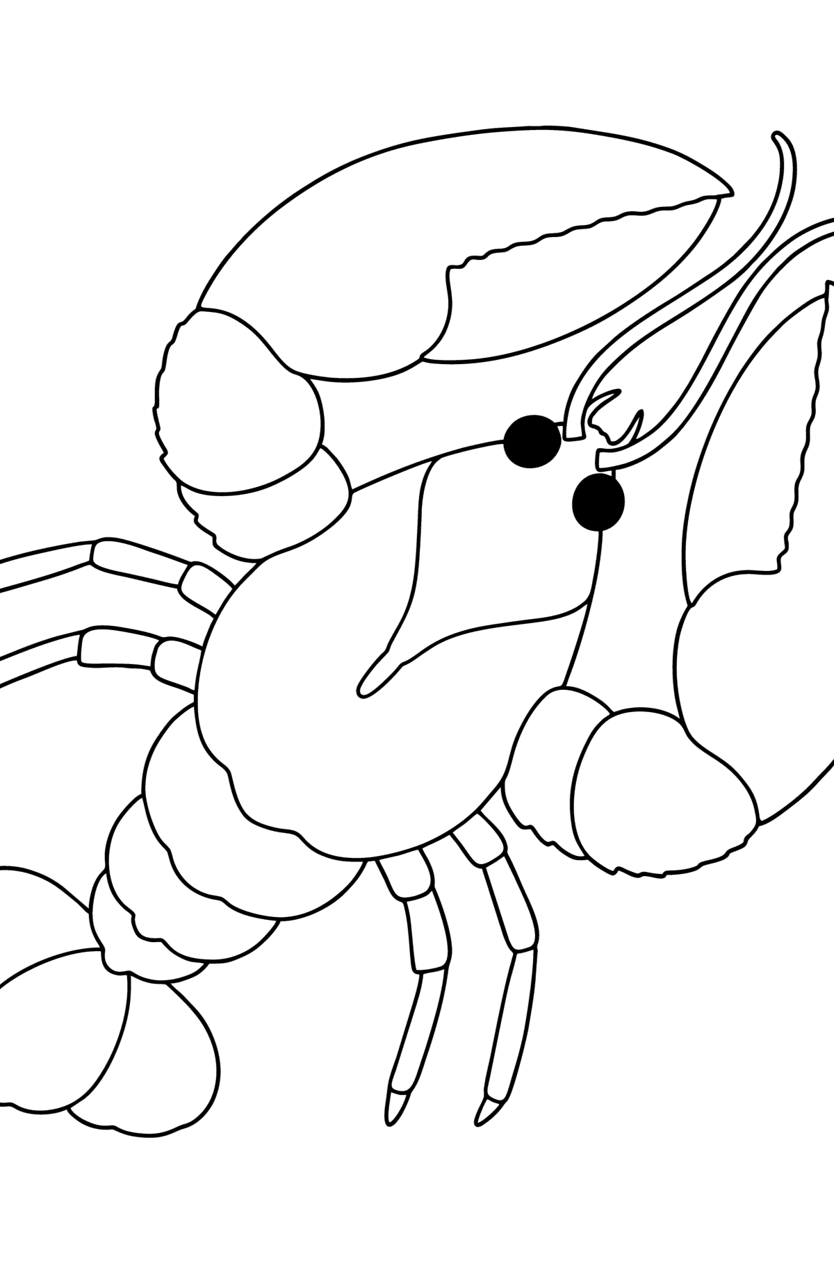 Coloring page Lobster for Kids - Play online for Free