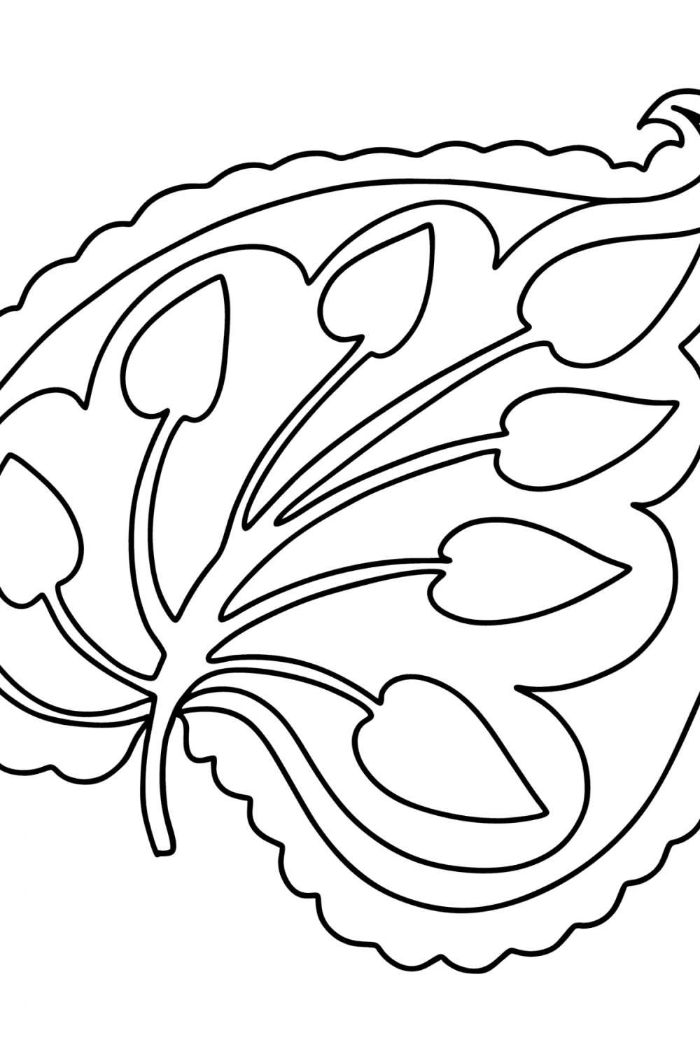 coloring-page-royal-leaf-for-kids-play-online-for-free