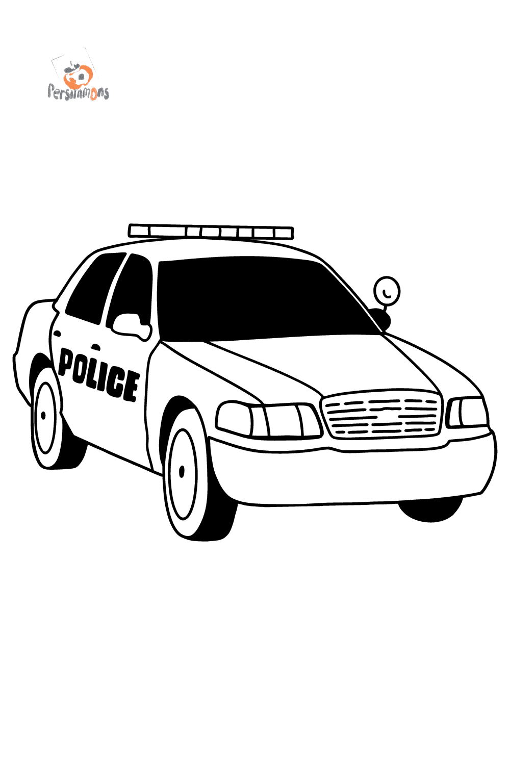 Coloring page Police car from America for Kids - Play online for Free