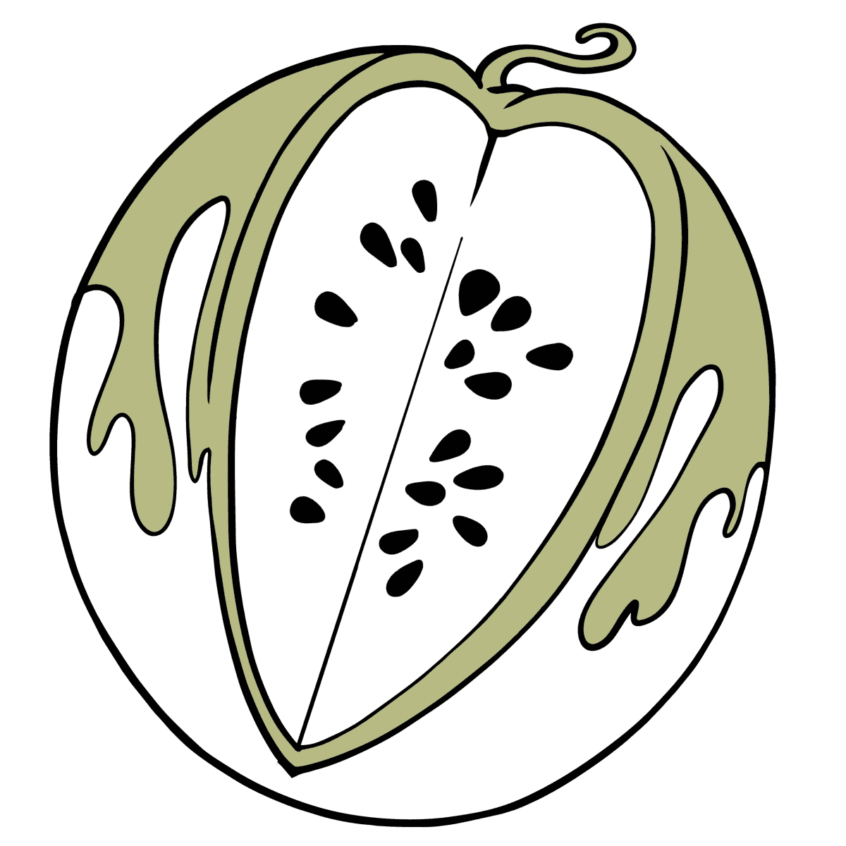 Листья арбуза рисунок - 90 фото