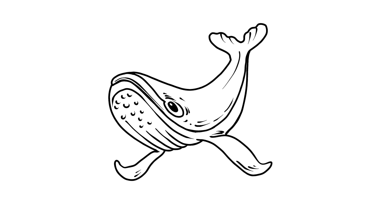 desenho de sereia com baleia para colorir para crianças 7819050 Vetor no  Vecteezy