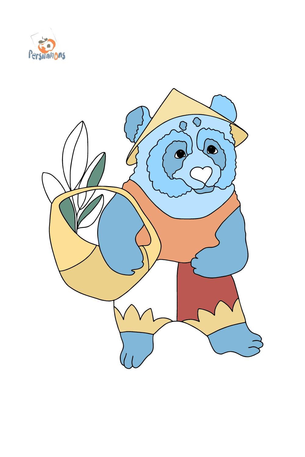 Cute panda - Cute coloring pages for Adults Online and Print