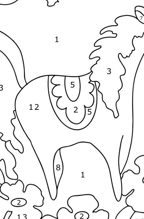 Funny horse - Cute coloring pages for Adults online