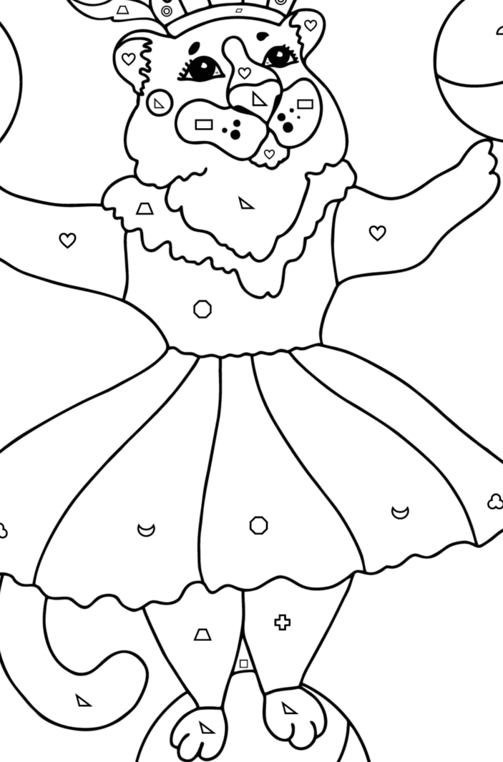 Tigress In The Circus Cute Coloring Pages For Adults Online tigress-in-the-circus-cute-coloring-pages-for-adults-online