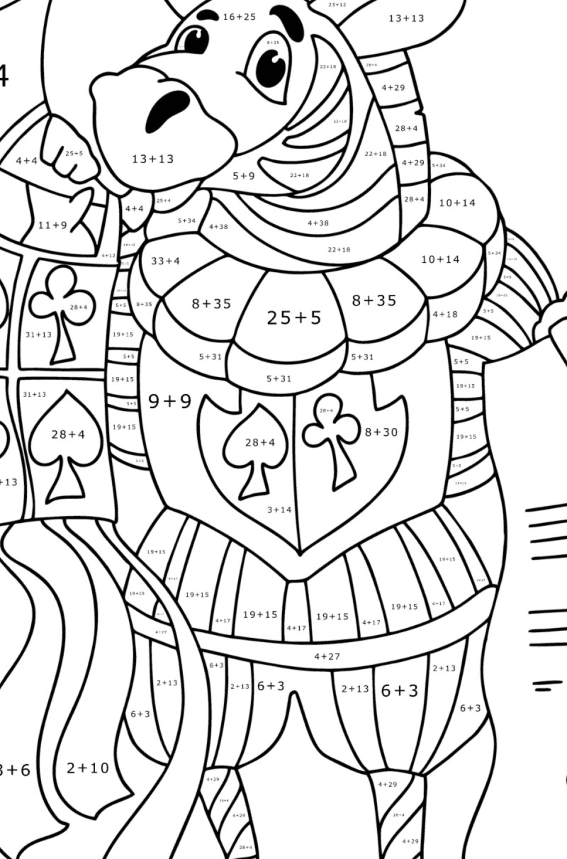 Zebra With Dispatch Coloring Page 